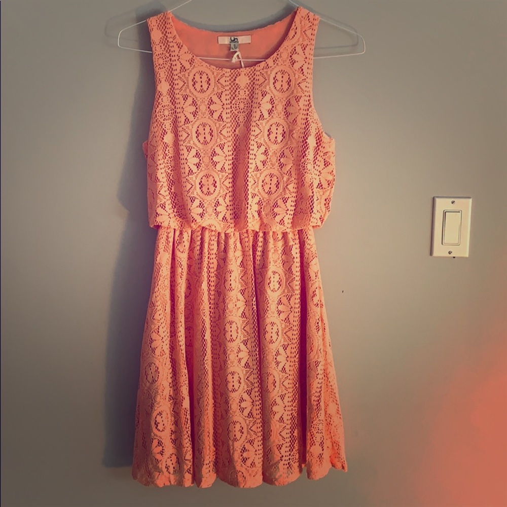 Ya Los Angeles Peach lace dress